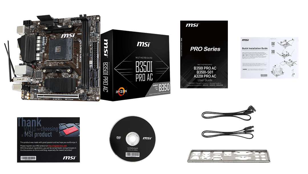 MSI ZZ370 PC PRO box content