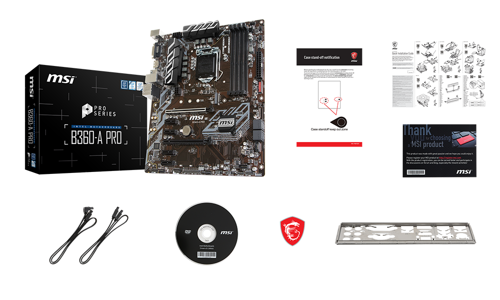 MSI B360-A PRO box content