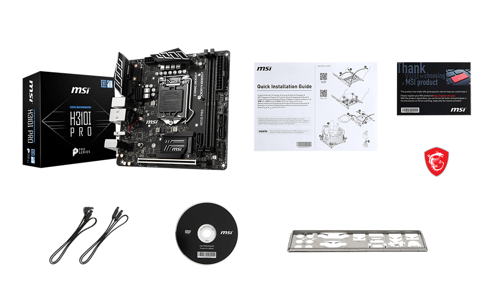 MSI H310I PRO box content
