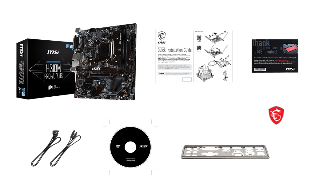 MSI H310M PRO-VL box content