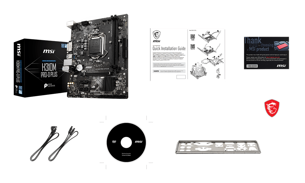 MSI H310M PRO-D PLUS box content
