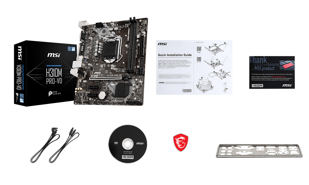 MSI H310M PRO-VD box content
