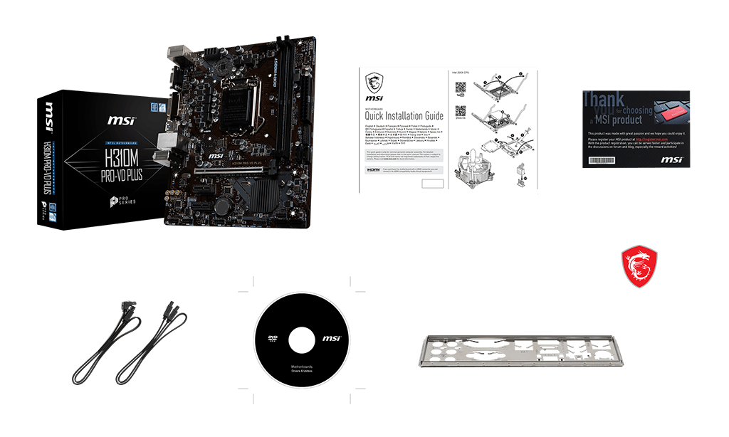 MSI H310M PRO-VD box content