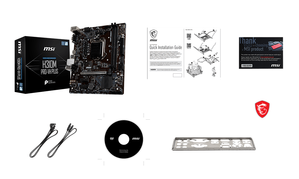 MSI H310M PRO-VH box content
