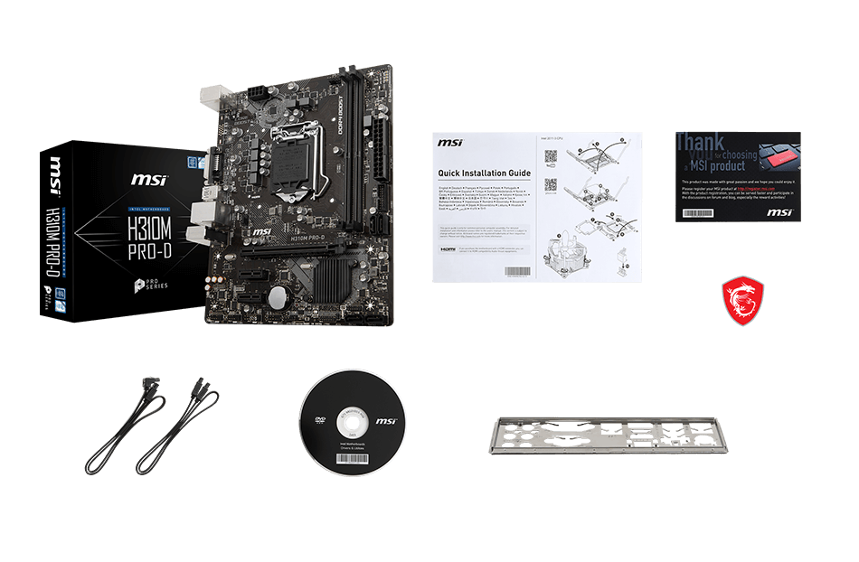 MSI H310M PRO-D box content