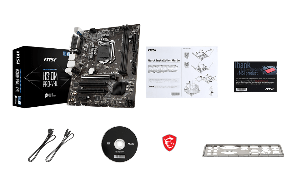 H310M PRO-VHL box content