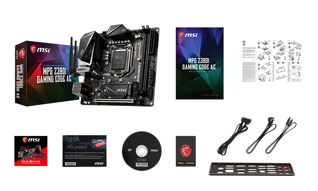 MSI Z390i GAMING edge_ac box content