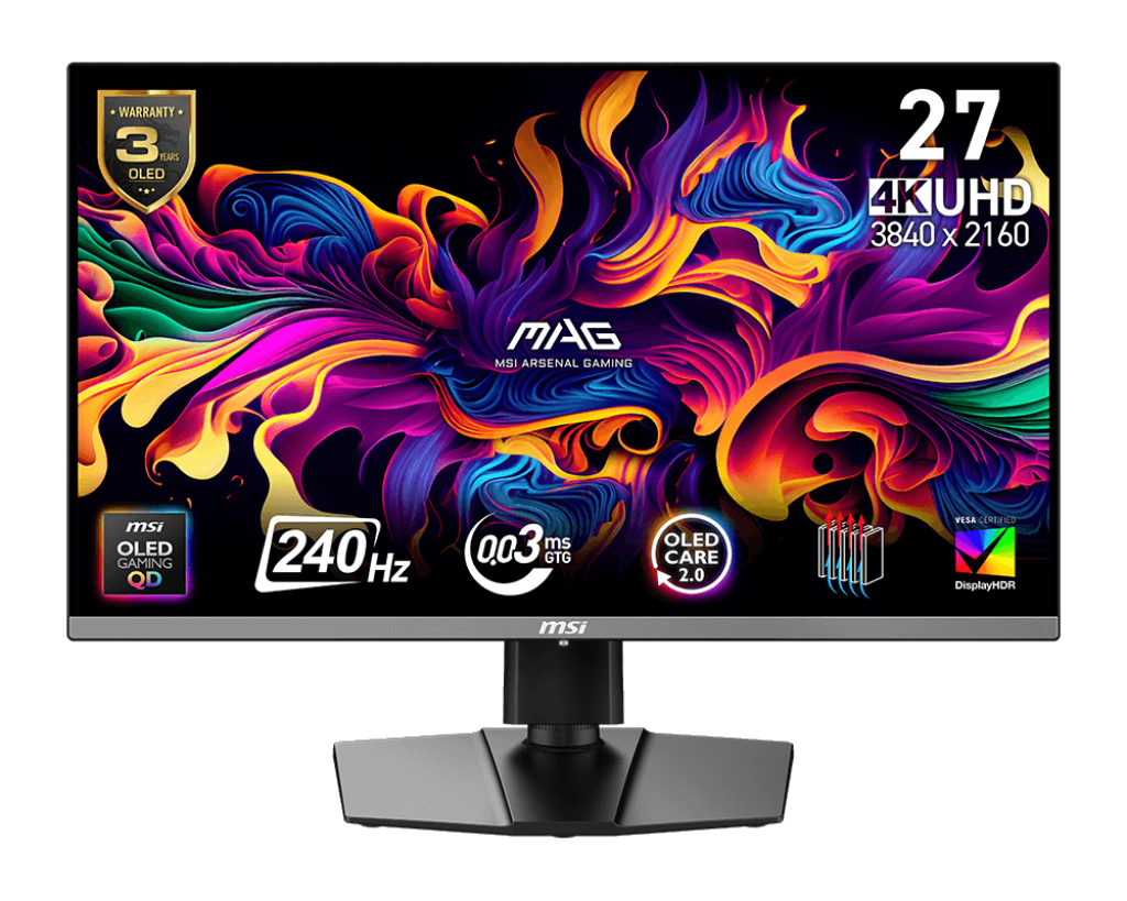 快速SSD240GB VK27MD i5 16GB Office2024 即使用 MAG 272UP QD-OLED X24 | 27 Inch Gaming Monitor | MSI Global