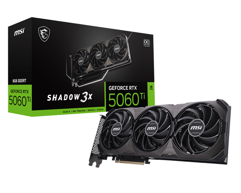 MSI GeForce RTX™ 5060 Ti 8G SHADOW 3X OC CLASSIC